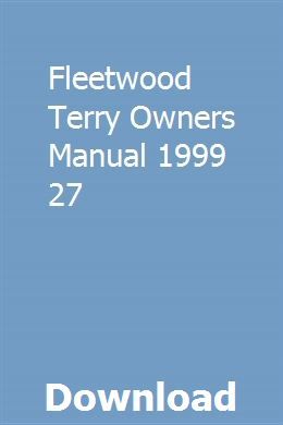 1996 fleetwood terry travel trailer owners manual
